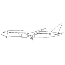 kolorowanka: Rysunek Boeing 787 samoloty do kolorowania