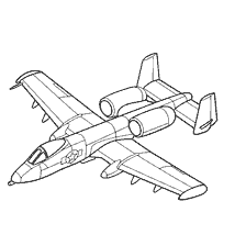 kolorowanka: Tanderbolt II A- 10