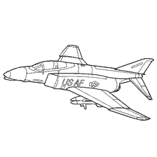kolorowanka: 1967 F- 4E FANTOM II fighter, USA