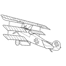 kolorowanka: Fokker Dr. I farby samolotu w 1917