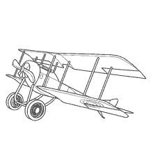 kolorowanka: Rysunek rosyjskiego samolotu RVZ S- 13 1915