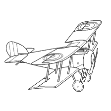 kolorowanka: Ilustracja samolotu Sopovic 7F.1 "Snipe"