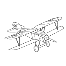 kolorowanka: Zdjęcie z samolotu Albatross D III 1916