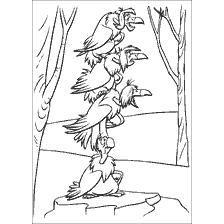 pagina da colorare: Vulture coloranti del libro della giungla