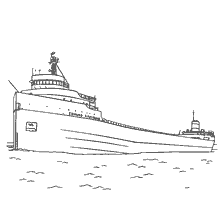 kolorowanka: Statek Edmund Fitzgerald do kolorowanki