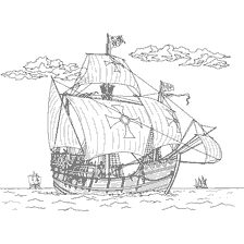 kolorowanka: Kolorowanki: Nina, Pinta i Santa Maria
