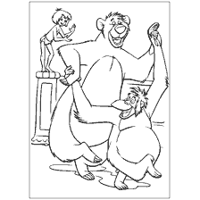 pagina da colorare: Baloo e Mogli Danza dal libro della giungla