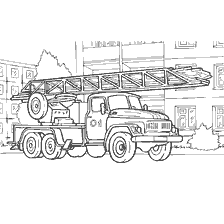 coloring page: Drawing of the AL-30 staircase with raised stairs