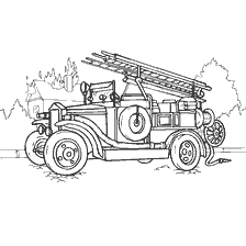 coloring page: Coloring fire truck AMO-F15 1926