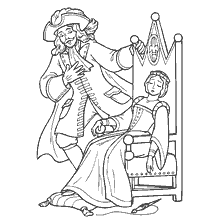 pagina da colorare: Illustrazione per la fiaba Bellezza addormentata Charles Perrault