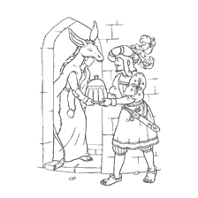 pagina da colorare: Personaggi di Charles Perrault's Fairy Tale - Donkey Skin