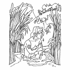 pagina da colorare: Illustrazione al racconto di Charles Perrault del gatto e Marcze de Carabas