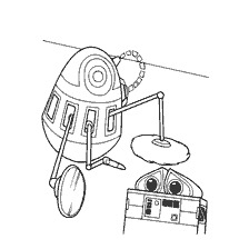 pagina da colorare: Colorante Robot Wall-E e il suo amico