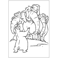 pagina da colorare: Colorare Elephants e Baloo dal libro della giungla