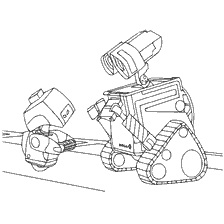 pagina da colorare: Personaggi di colorazione dal cartone animato Wall-E