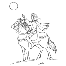coloring page: Queen Elizabeth, drawn on the coloring book