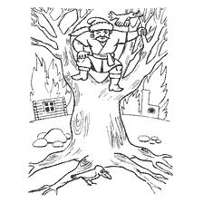 pagina da colorare: Immagine per la colorazione sul tema Nightingale il ladro