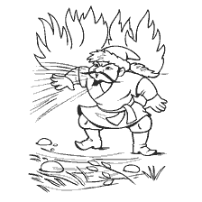 pagina da colorare: Colorazione basata su racconti popolari russi - Whistled Nightingale