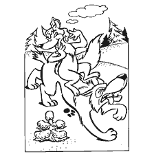 pagina da colorare: Illustrazione al racconto popolare russo Broken fortuna imbattuta