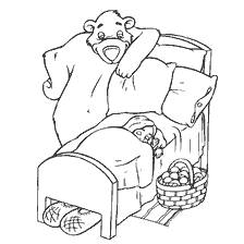 pagina da colorare: Orso e Mashenka nel disegno dal libro di colorazione