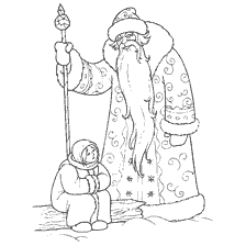 pagina da colorare: Illustrazione dal libro di colorazione racconti popolari russi Padcheritsa