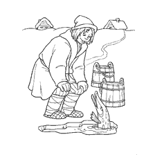 pagina da colorare: Immagine per la colorazione con Emeles e pike