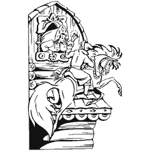 pagina da colorare: Illustrazione dal libro di colorazione racconti popolari russi: Principessa nella camera