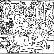 pagina da colorare: Colorazione: Tre orsi da racconti popolari russi