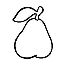 página para colorear: Pear para colorear para niños