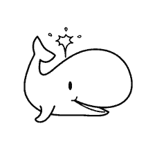 página para colorear: Bonita ballena con un chorro de agua