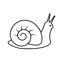 página para colorear: Caracol para niños