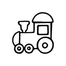 página para colorear: Colorear con la imagen de un tren para niños