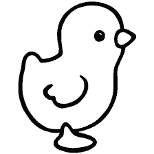 página para colorear: Pollo para colorear para el más joven