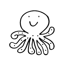 página para colorear: Imagen del pulpo para colorear para niños