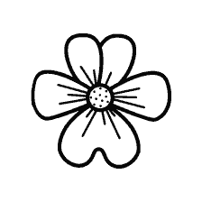 página para colorear: Colorear una flor para los niños más pequeños