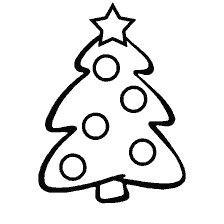página para colorear: Colorear árbol de Navidad con juguetes para niños