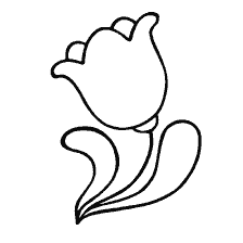 página para colorear: Dibujo simple de una flor para los niños