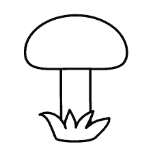 página para colorear: Mushroom dibujo para niños