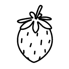 página para colorear: Fresas para colorear para niños