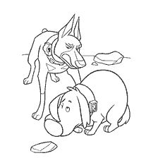 coloring page: Doug and the Wicked Dog in the movie Up!
