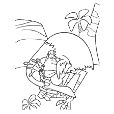 coloring page: Russell and the Bird from the movie Up!