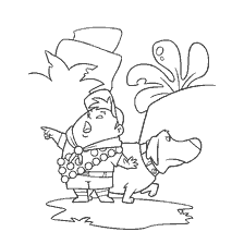 coloring page: Coloring Russel and Doug from the cartoon Up!