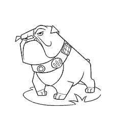 coloring page: Bulldog coloring from the cartoon Up!