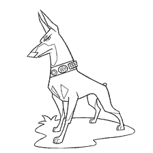 coloring page: Coloring Doberman from the cartoon Up!