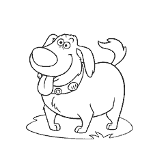 coloring page: Dog from Up! - Coloring book for children