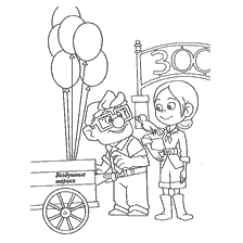 coloring page: Coloring with Karl and Ellie from the cartoon Oops!
