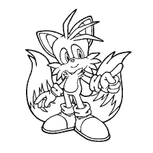 coloriage: Coloration de Miles Tyles Puissance de Sonic X