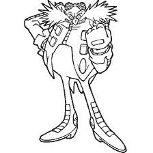 coloriage: Dr. Eggman dans le livre de coloration Sonic X