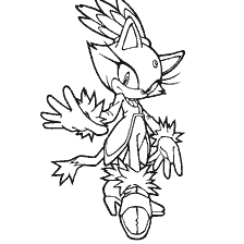 coloriage: Blaze de Sonic X pour la coloration