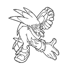 coloriage: Dessin de tempête de Sonic X pour la coloration